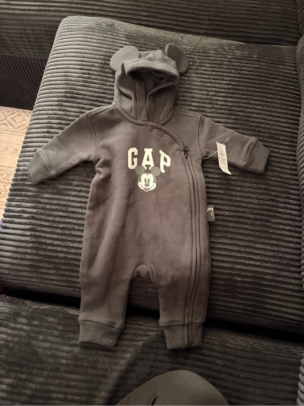 GAP Charcoal Gray Mickey Hooded One-Piece